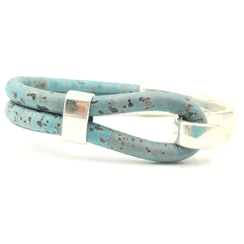 Pick Your Color-Cork Silver Hook Bracelet
